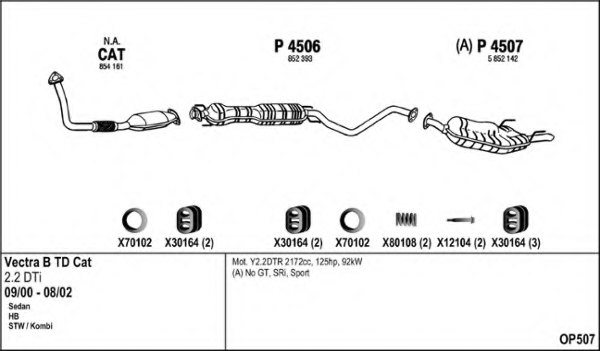 FENNO OP507 Exhaust System